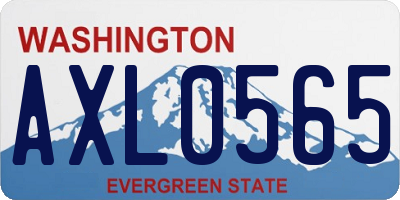 WA license plate AXL0565