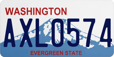 WA license plate AXL0574