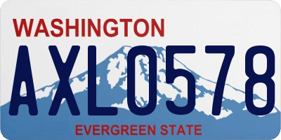 WA license plate AXL0578