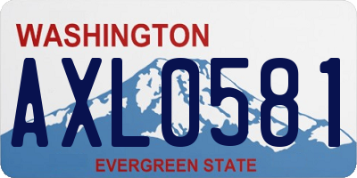 WA license plate AXL0581