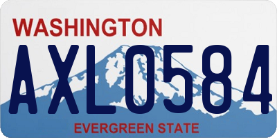 WA license plate AXL0584