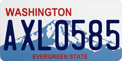 WA license plate AXL0585