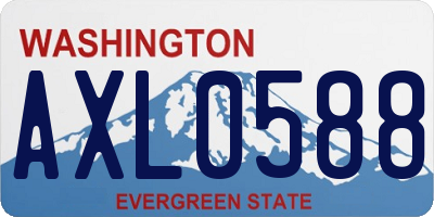 WA license plate AXL0588