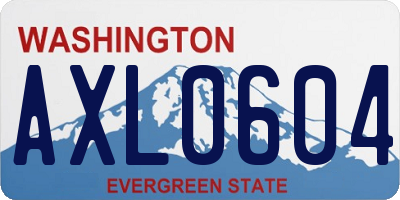 WA license plate AXL0604