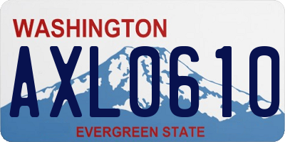 WA license plate AXL0610