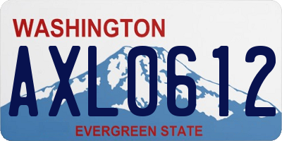 WA license plate AXL0612