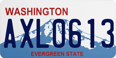 WA license plate AXL0613