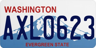 WA license plate AXL0623