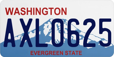 WA license plate AXL0625