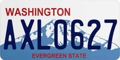 WA license plate AXL0627