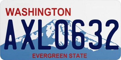 WA license plate AXL0632