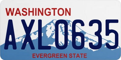 WA license plate AXL0635