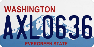 WA license plate AXL0636