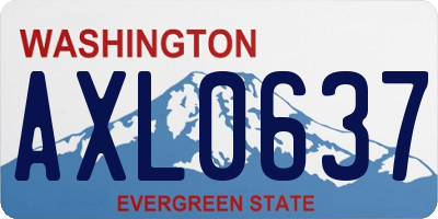 WA license plate AXL0637