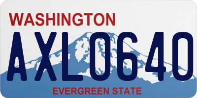 WA license plate AXL0640