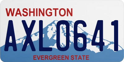 WA license plate AXL0641