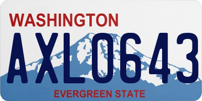 WA license plate AXL0643