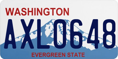 WA license plate AXL0648