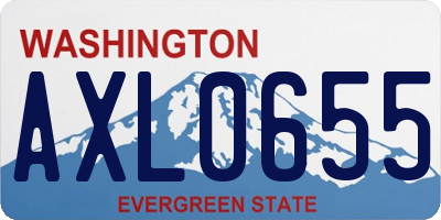 WA license plate AXL0655
