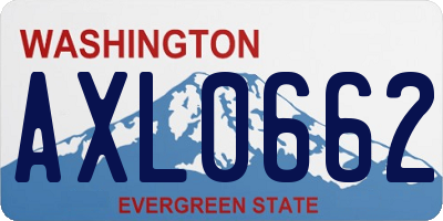 WA license plate AXL0662