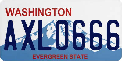 WA license plate AXL0666