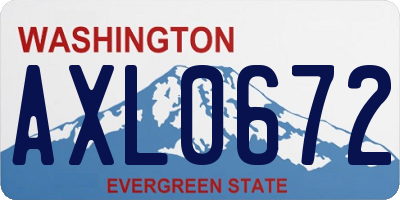 WA license plate AXL0672
