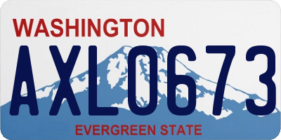 WA license plate AXL0673