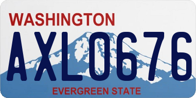 WA license plate AXL0676