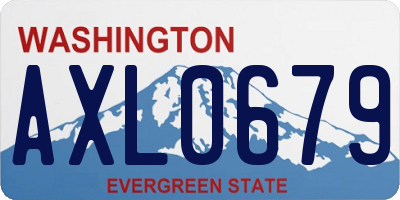 WA license plate AXL0679