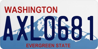 WA license plate AXL0681