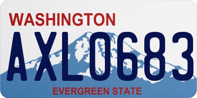 WA license plate AXL0683