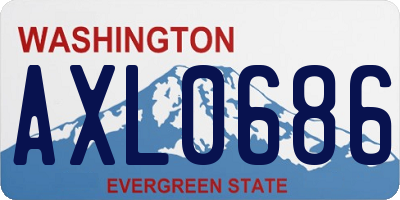 WA license plate AXL0686