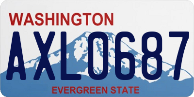 WA license plate AXL0687