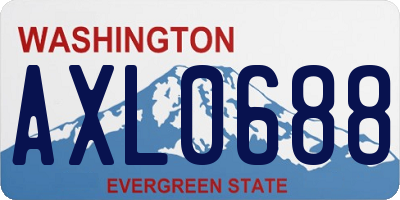 WA license plate AXL0688