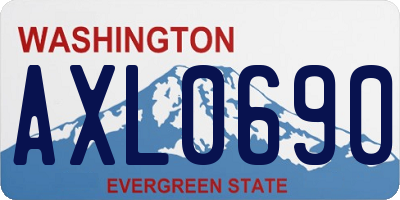 WA license plate AXL0690
