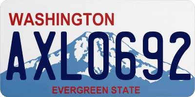 WA license plate AXL0692