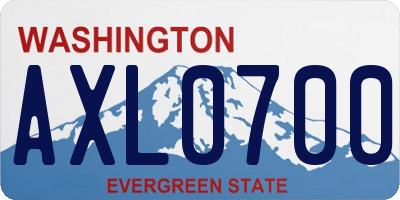 WA license plate AXL0700