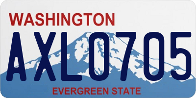 WA license plate AXL0705