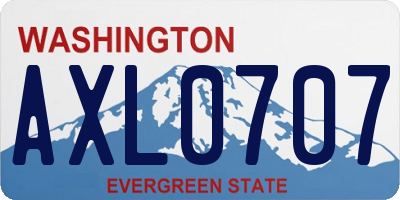 WA license plate AXL0707