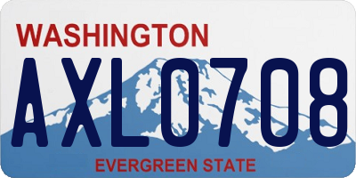 WA license plate AXL0708