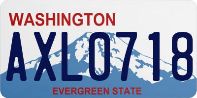 WA license plate AXL0718