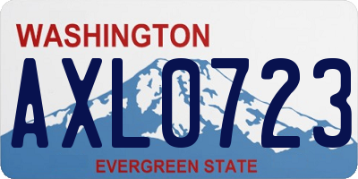 WA license plate AXL0723