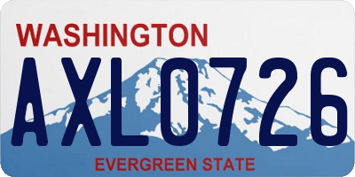 WA license plate AXL0726