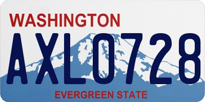 WA license plate AXL0728