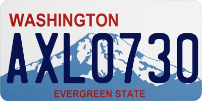 WA license plate AXL0730