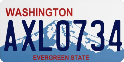 WA license plate AXL0734