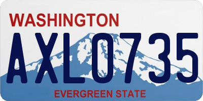 WA license plate AXL0735