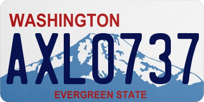 WA license plate AXL0737