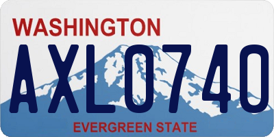 WA license plate AXL0740