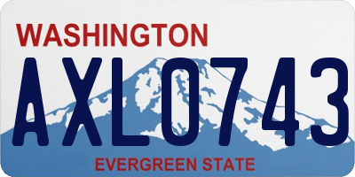 WA license plate AXL0743